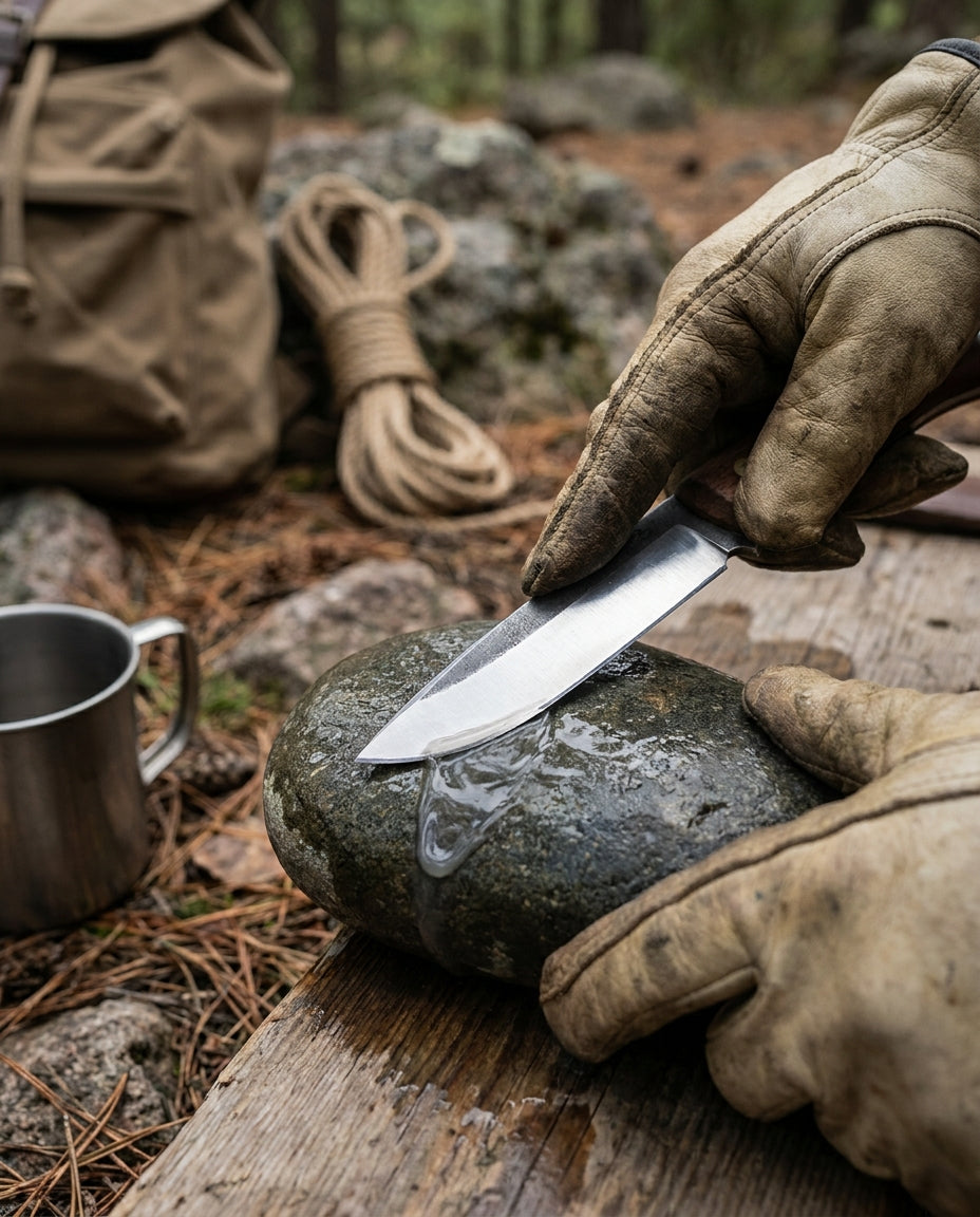 How to Sharpen a Knife in the Field Without a Whetstone